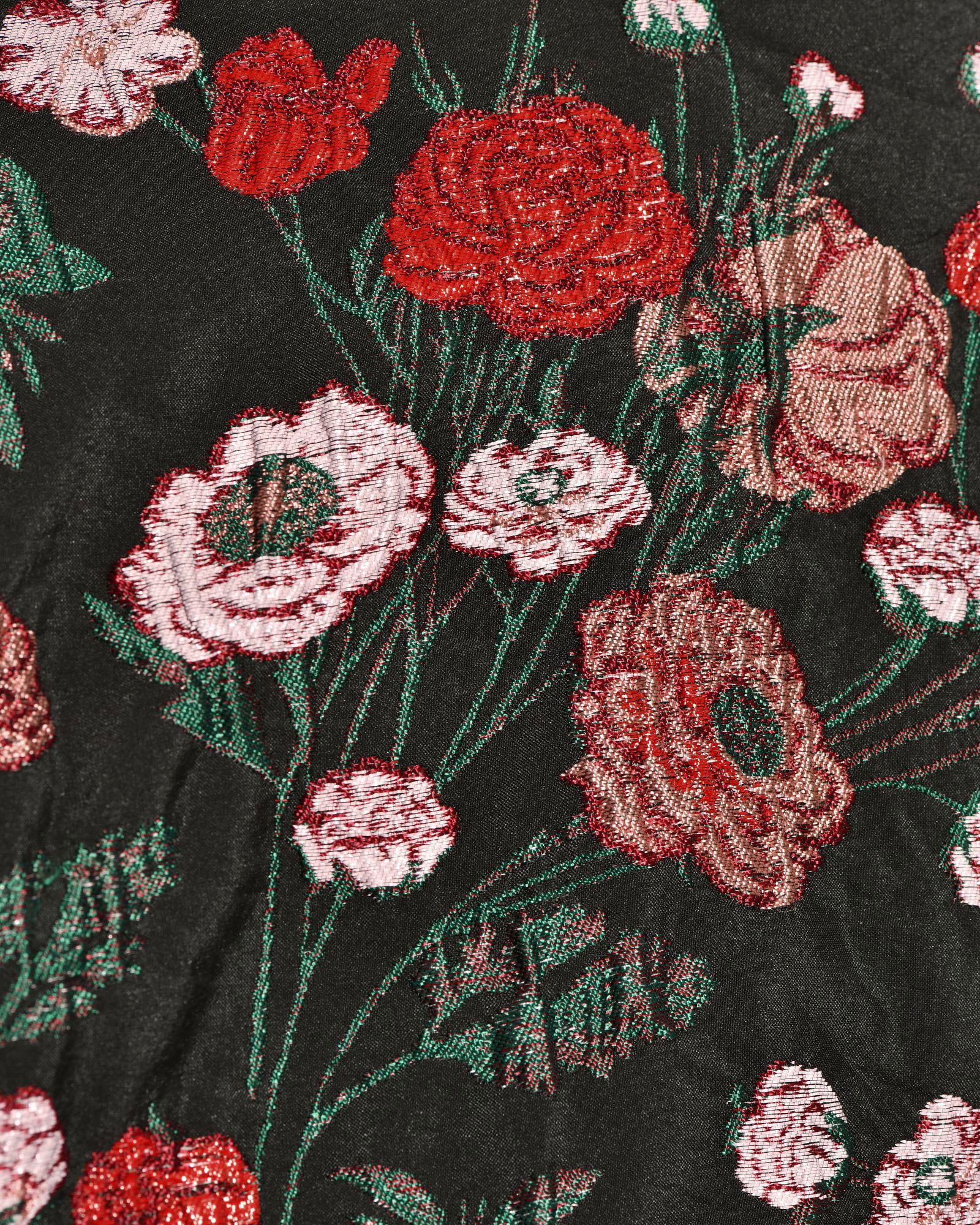 Veste noire à imprimé floral rouge Malloni