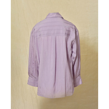 Chemise oversize à rayures contrastantes violette Manuel Ritz