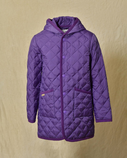 Blouson à capuche matelassé violet Manuel Ritz