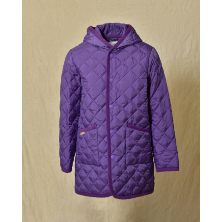 Blouson à capuche matelassé violet Manuel Ritz