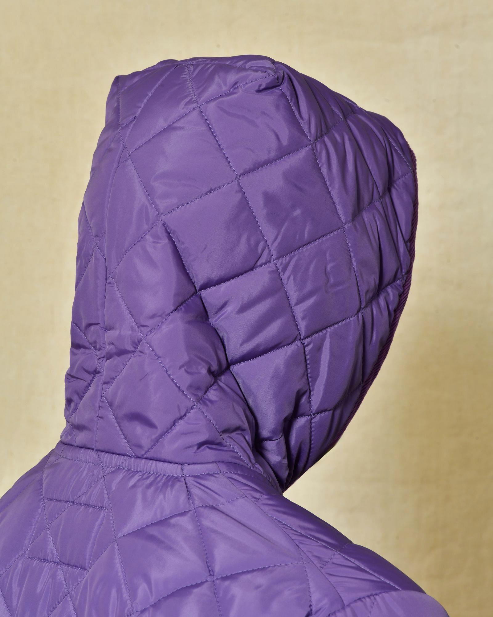 Blouson à capuche matelassé violet Manuel Ritz