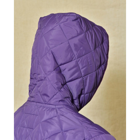 Blouson à capuche matelassé violet Manuel Ritz