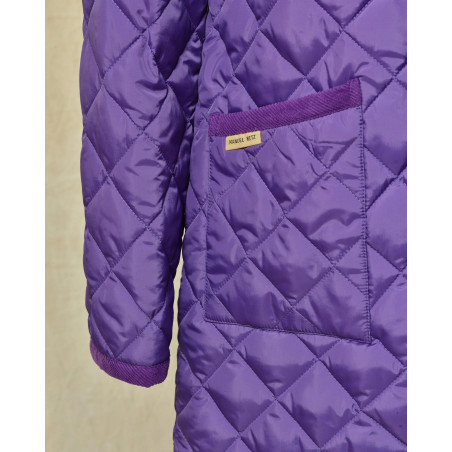 Blouson à capuche matelassé violet Manuel Ritz