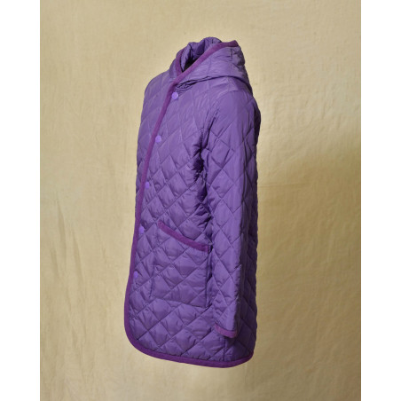 Blouson à capuche matelassé violet Manuel Ritz