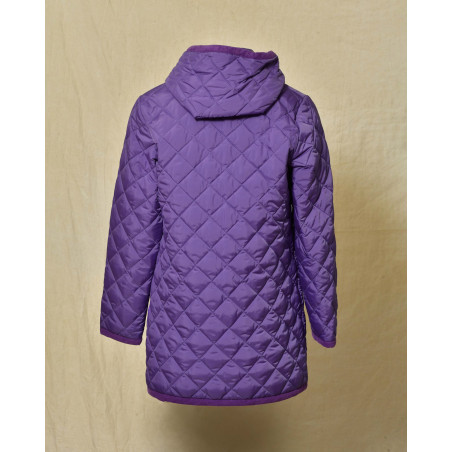 Blouson à capuche matelassé violet Manuel Ritz