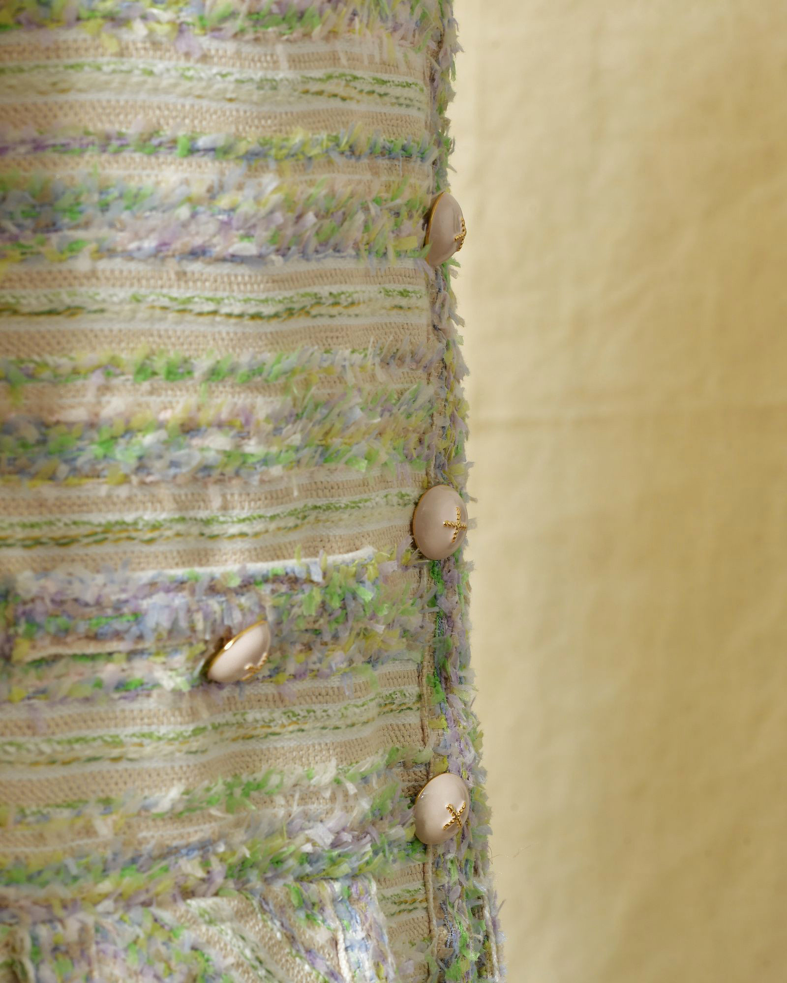 Manteau en tweed beige Edward Achour