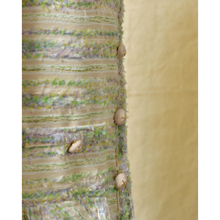 Manteau en tweed beige Edward Achour