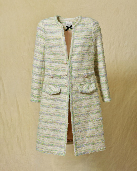 Manteau en tweed beige Edward Achour