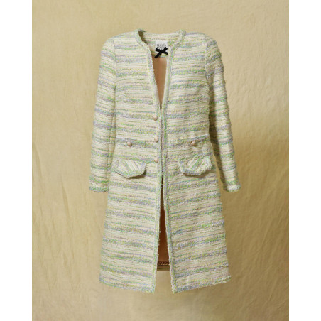 Manteau en tweed beige Edward Achour