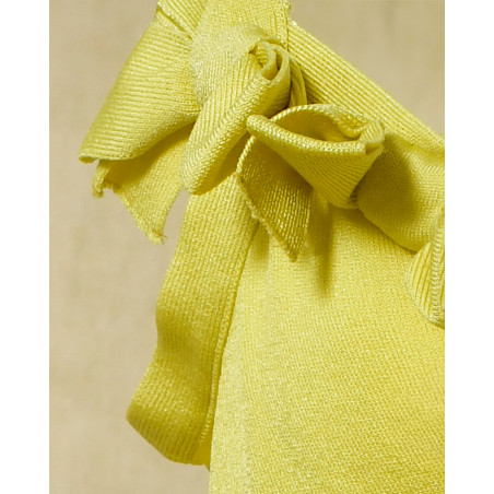 Top en maille fine jaune Moschino