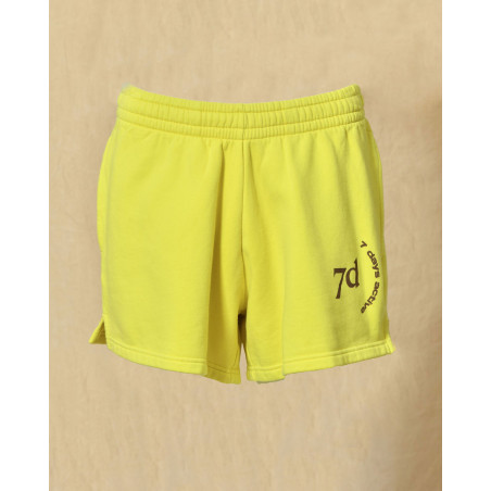 Short de sport en coton jaune 7 Days Active