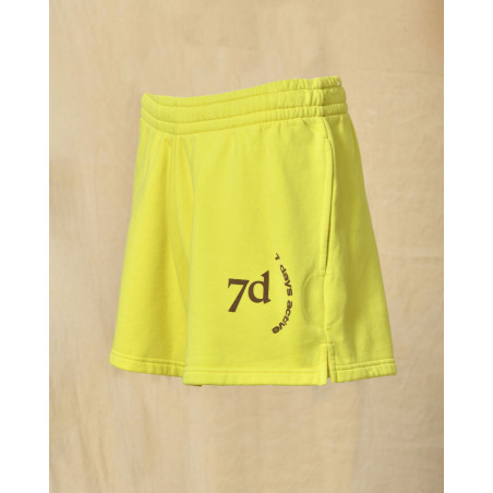 Short de sport en coton jaune 7 Days Active