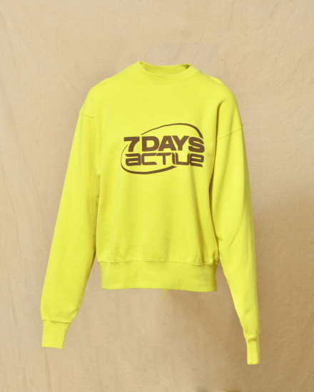 Sweat en coton jaune 7 Days Active