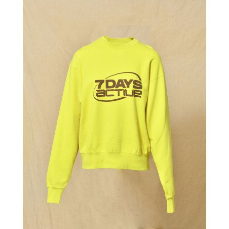 Sweat en coton jaune 7 Days Active