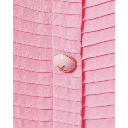 Gilet plissé rose Edward Achour