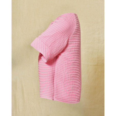 Gilet plissé rose Edward Achour
