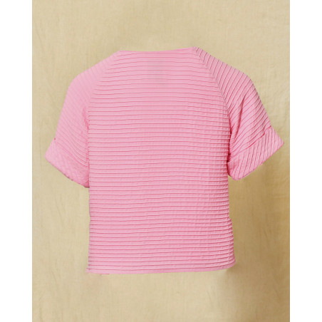 Gilet plissé rose Edward Achour