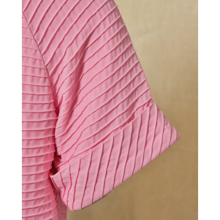Gilet plissé rose Edward Achour