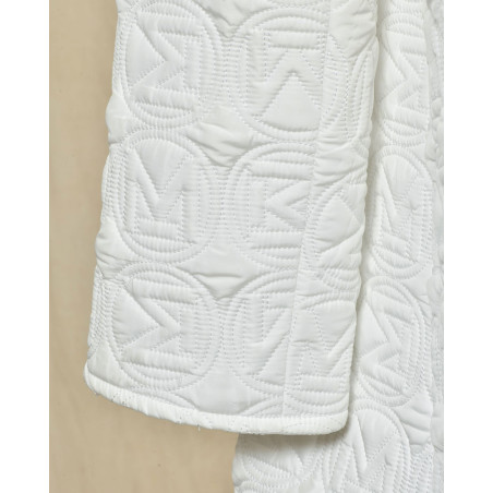 Manteau matelassé blanc à logo Malloni