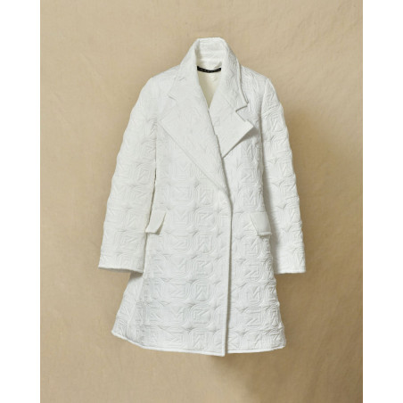 Manteau matelassé blanc à logo Malloni
