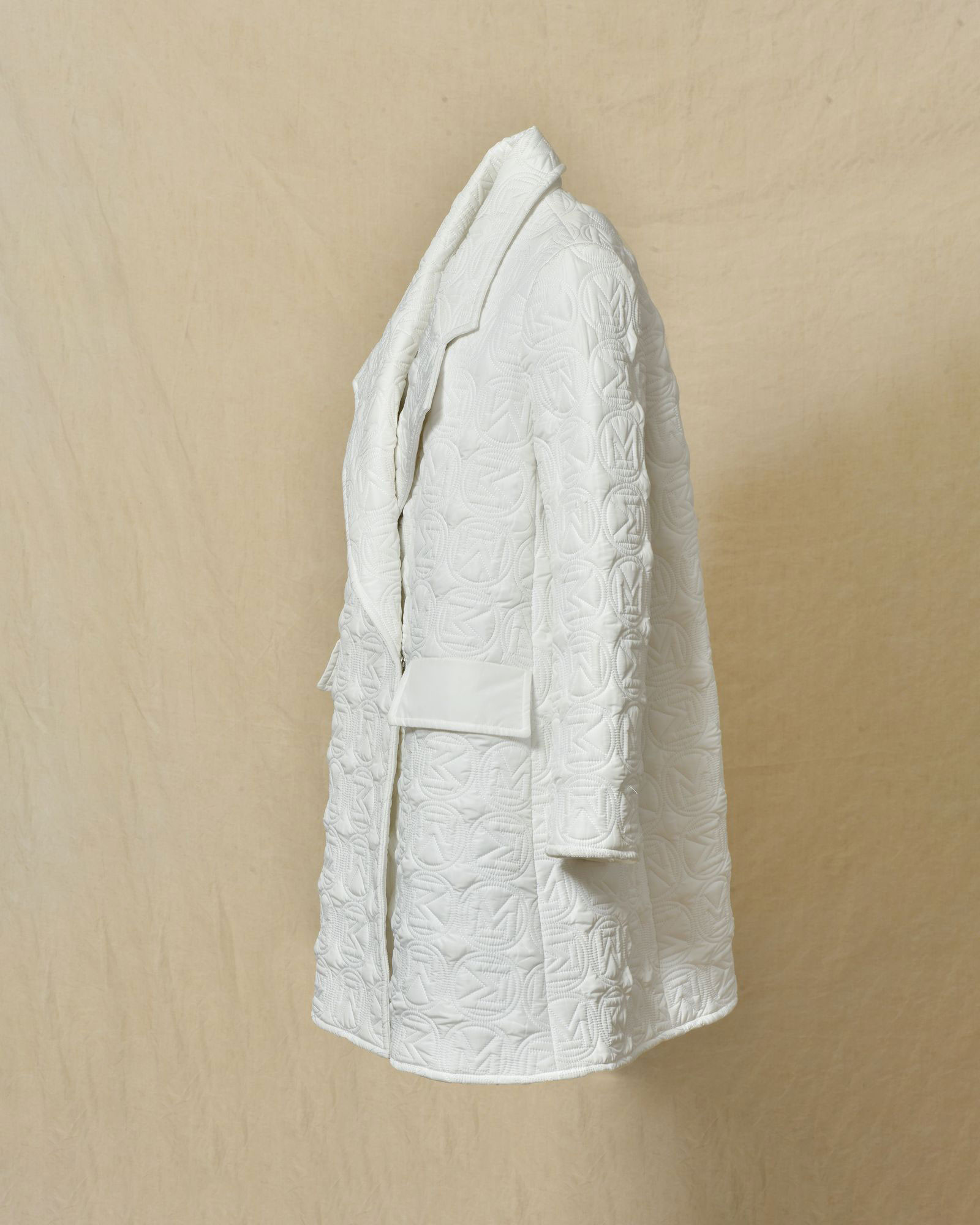 Manteau matelassé blanc à logo Malloni