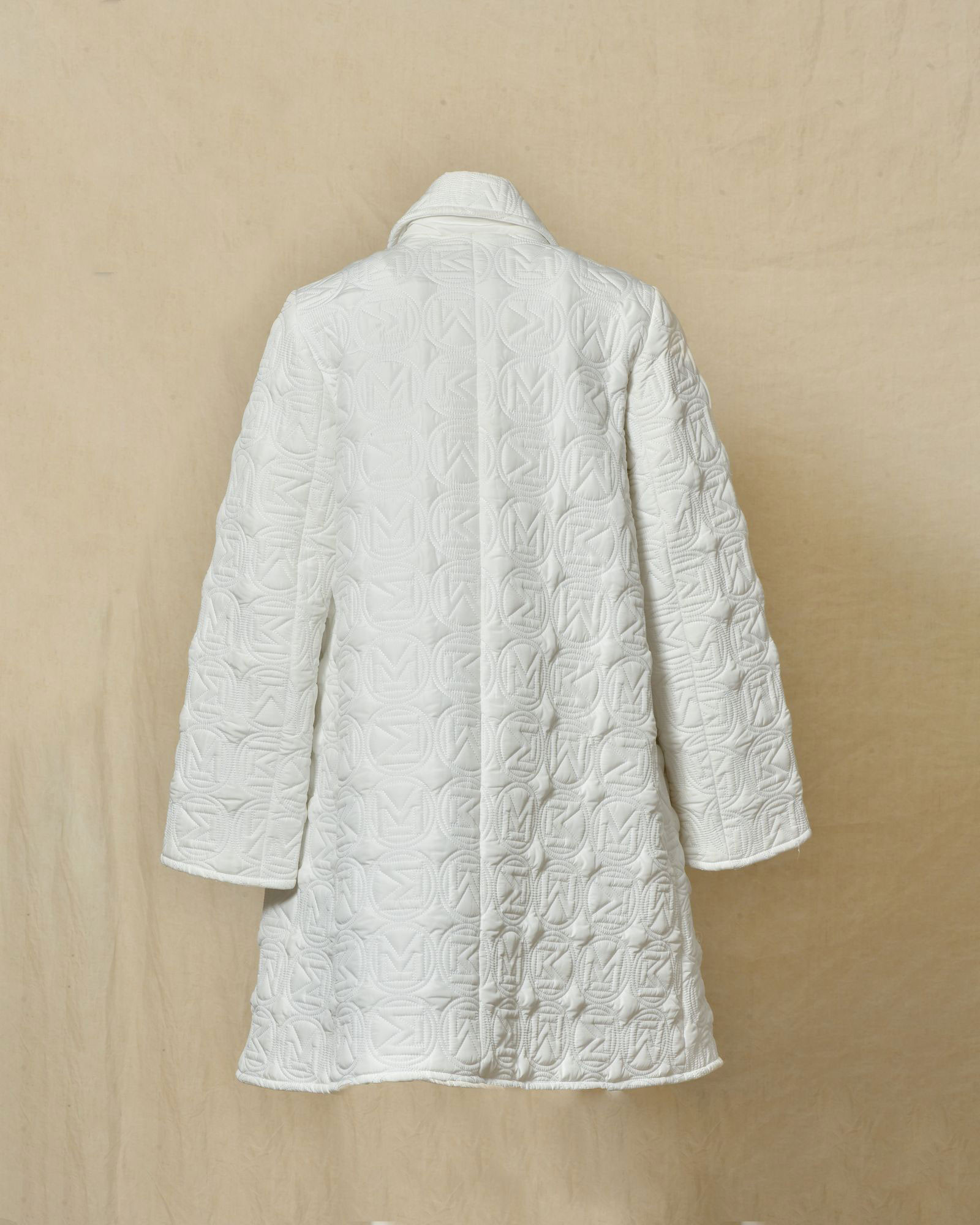 Manteau matelassé blanc à logo Malloni