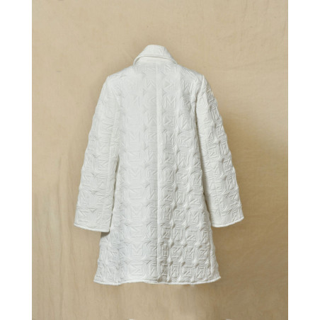 Manteau matelassé blanc à logo Malloni
