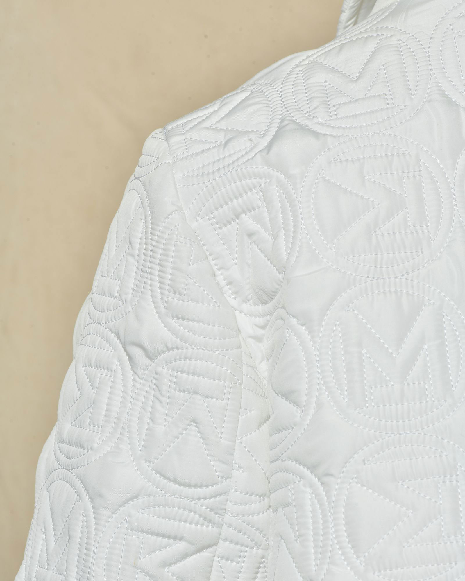Manteau matelassé blanc à logo Malloni