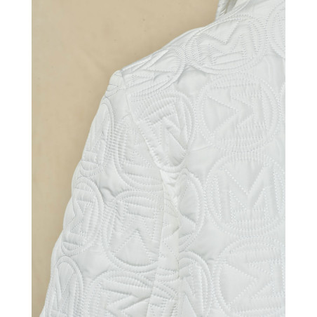 Manteau matelassé blanc à logo Malloni