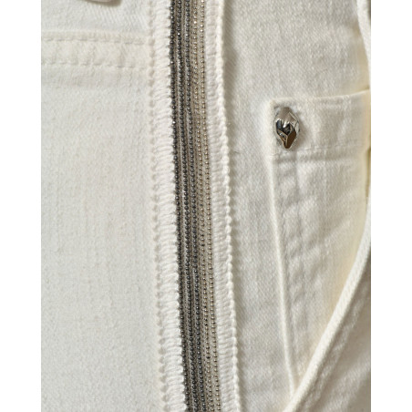 Jean blanc avec galon de perles sur les côtés Just Cavalli