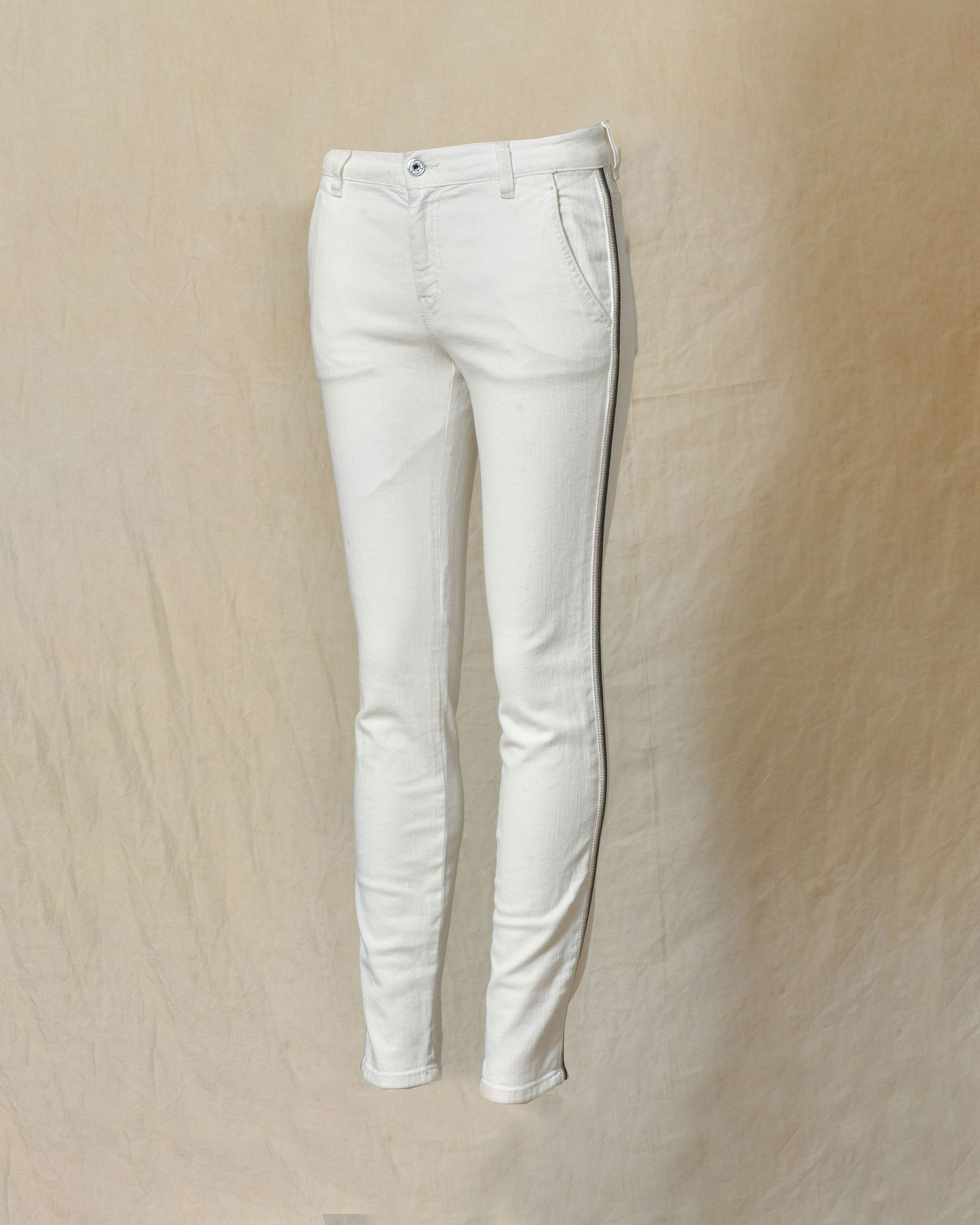 Jean blanc avec galon de perles sur les côtés Just Cavalli