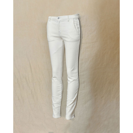 Jean blanc avec galon de perles sur les côtés Just Cavalli