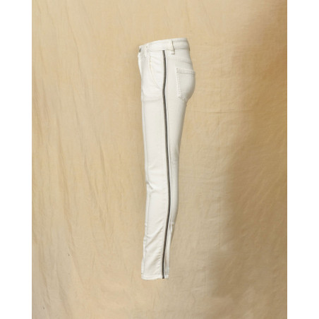 Jean blanc avec galon de perles sur les côtés Just Cavalli