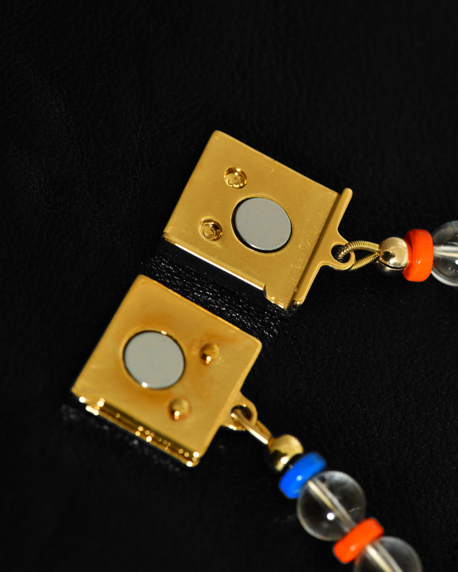 Collier perles transparentes multicolores Eliou