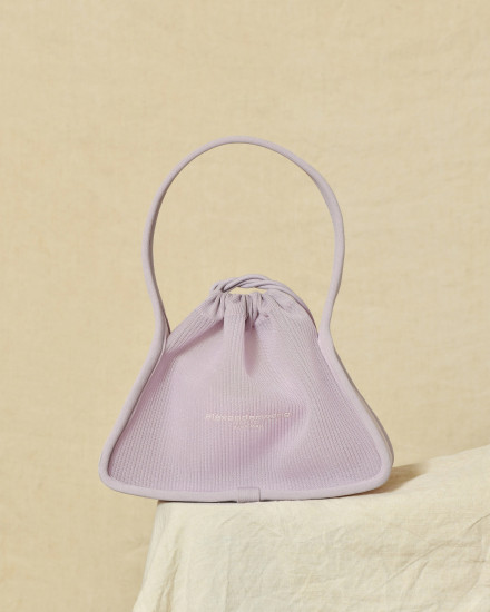 Sac à main en maille côtelée violet Alexander Wang
