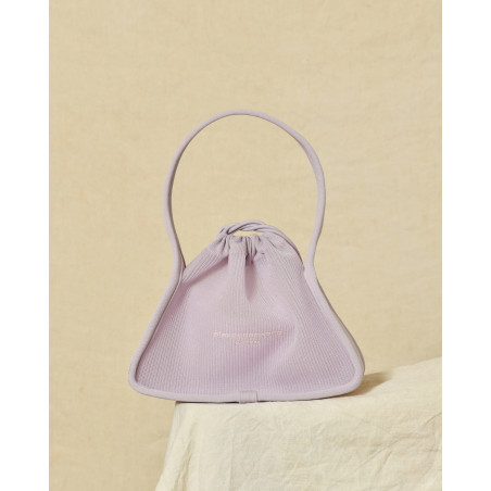 Sac à main en maille côtelée violet Alexander Wang