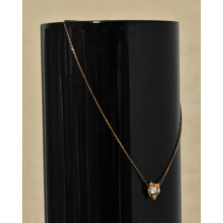 Collier à pendentif tête de monstre effet vieilli Alan Crocetti