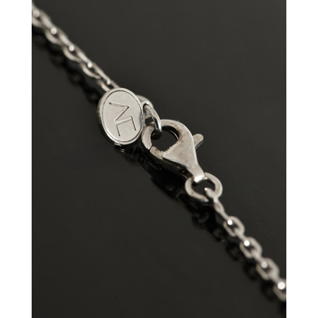 Collier à pendentif perle argenté Alan Crocetti