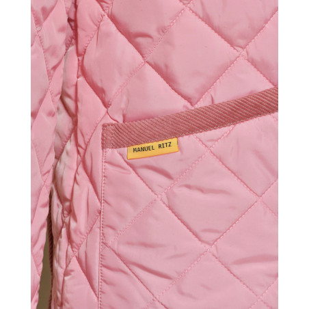 Blouson matelassé à col côtelé rose Manuel Ritz