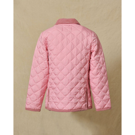 Blouson matelassé à col côtelé rose Manuel Ritz