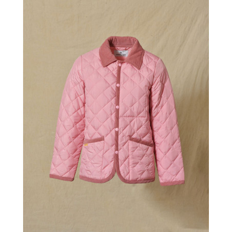 Blouson matelassé à col côtelé rose Manuel Ritz