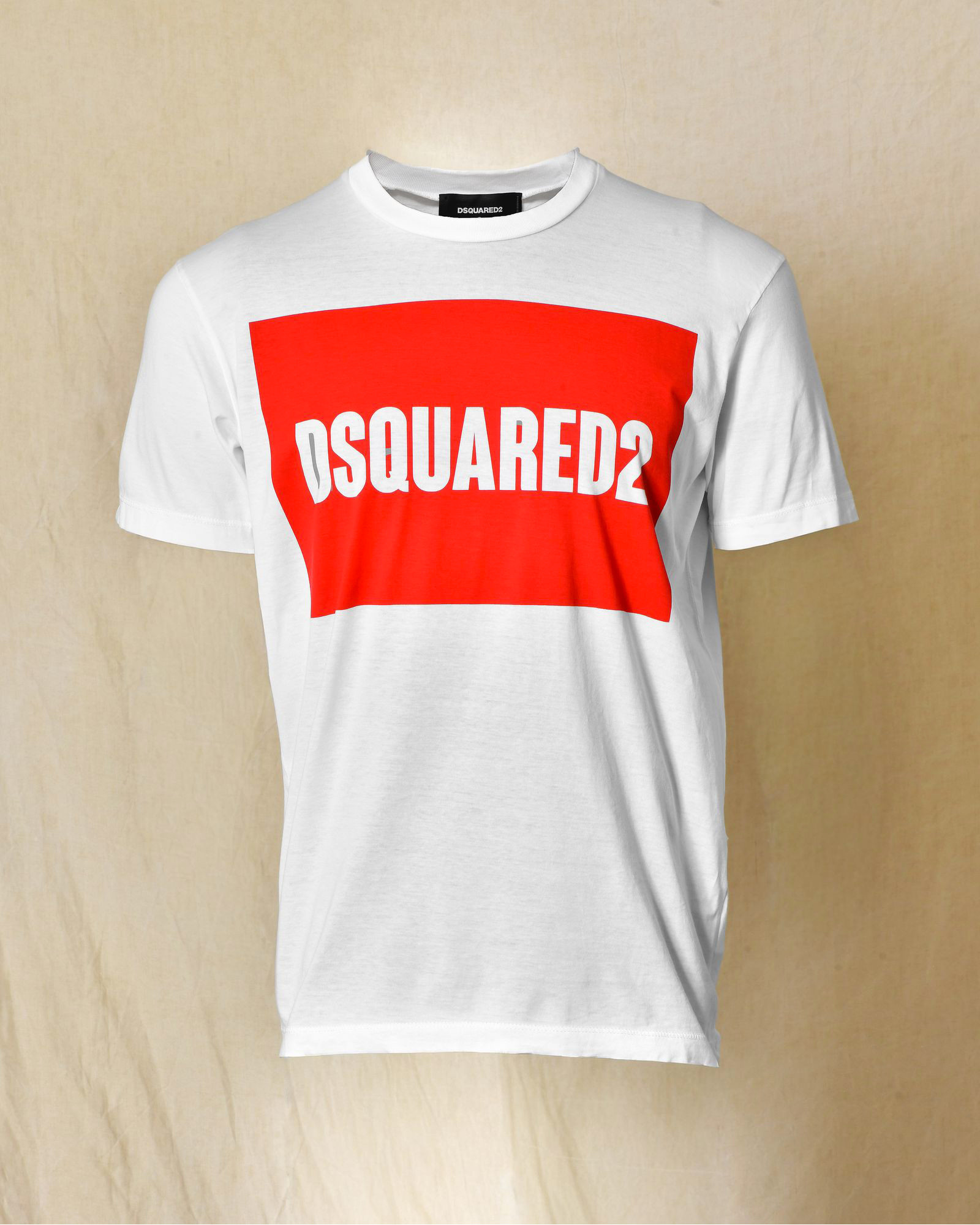 T-shirt en coton blanc à logo Dsquared2