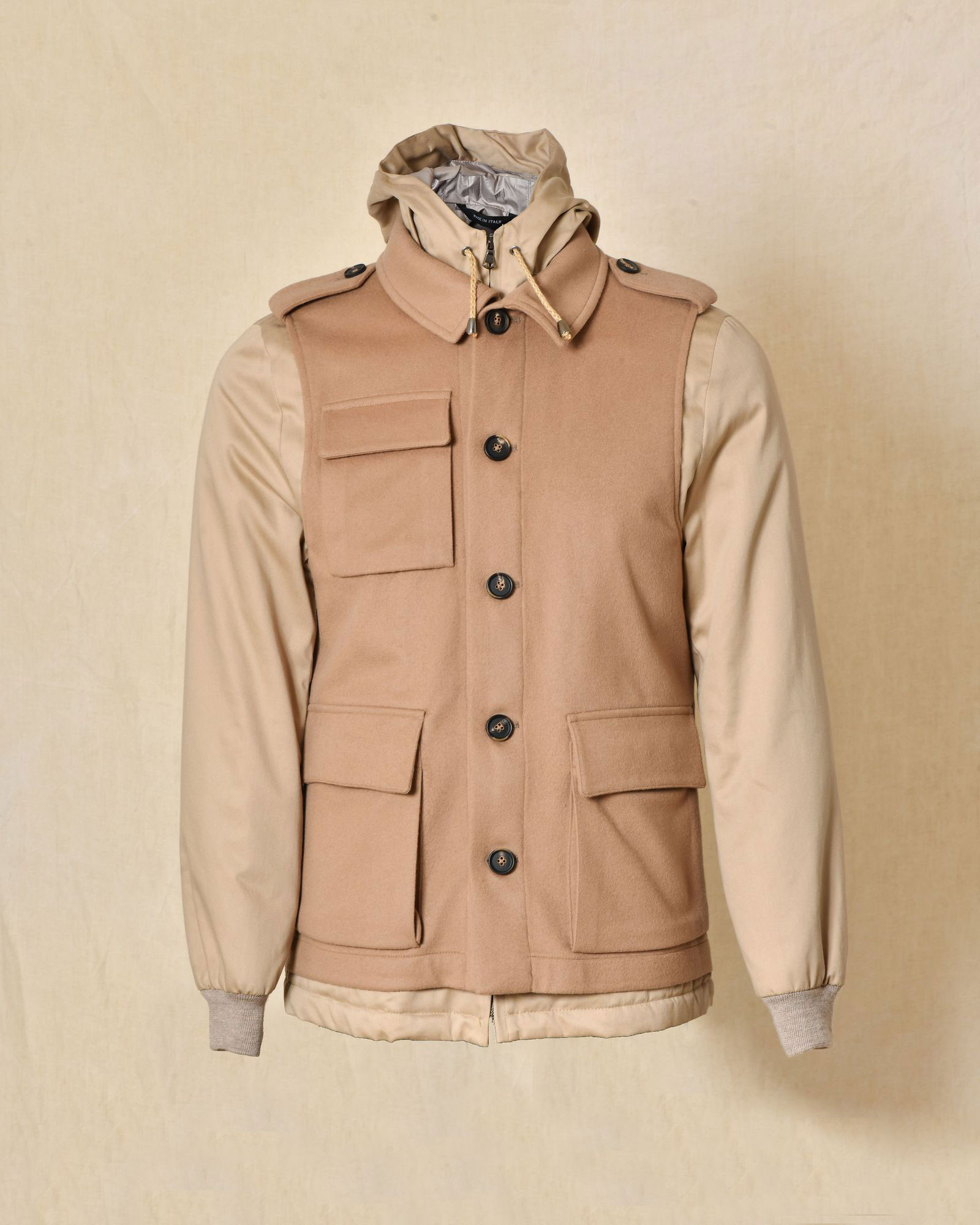 Veste beige à empiècement Ly Adams