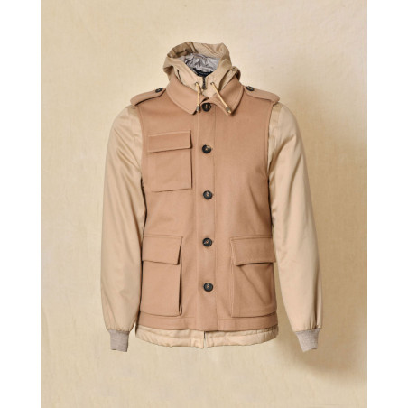 Veste beige à empiècement Ly Adams
