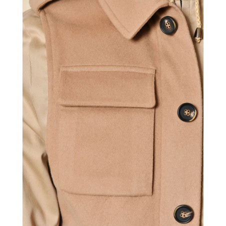 Veste beige à empiècement Ly Adams