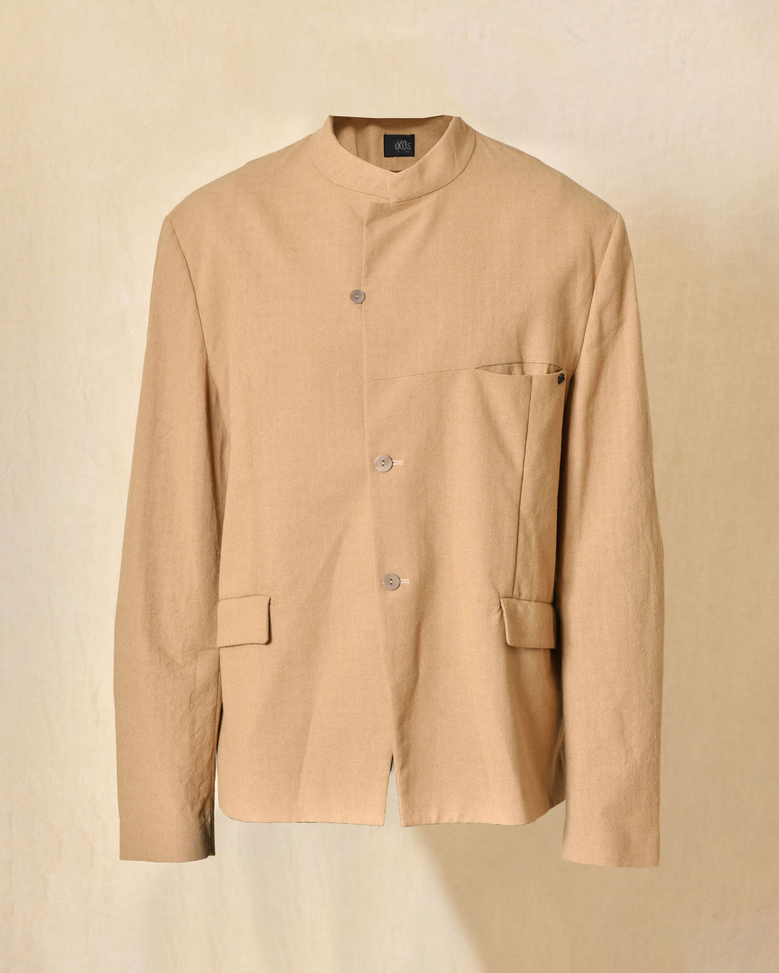 Veste camel à col officier Ixos