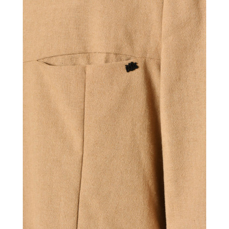 Veste camel à col officier Ixos