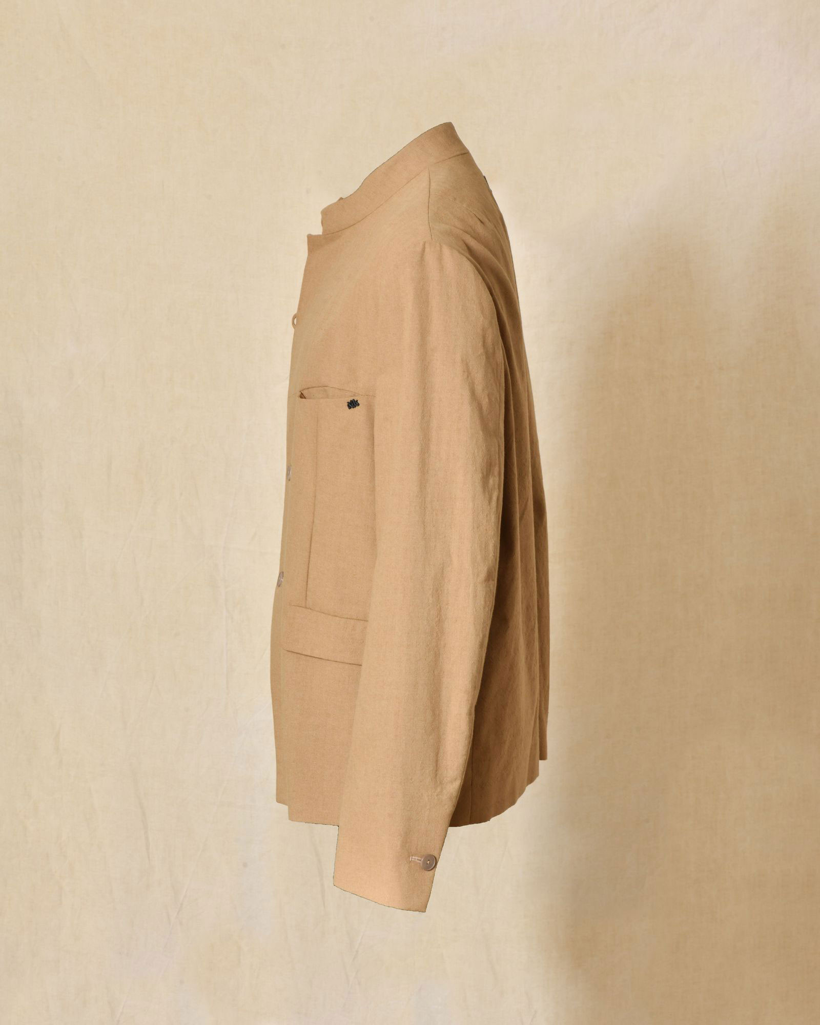 Veste camel à col officier Ixos