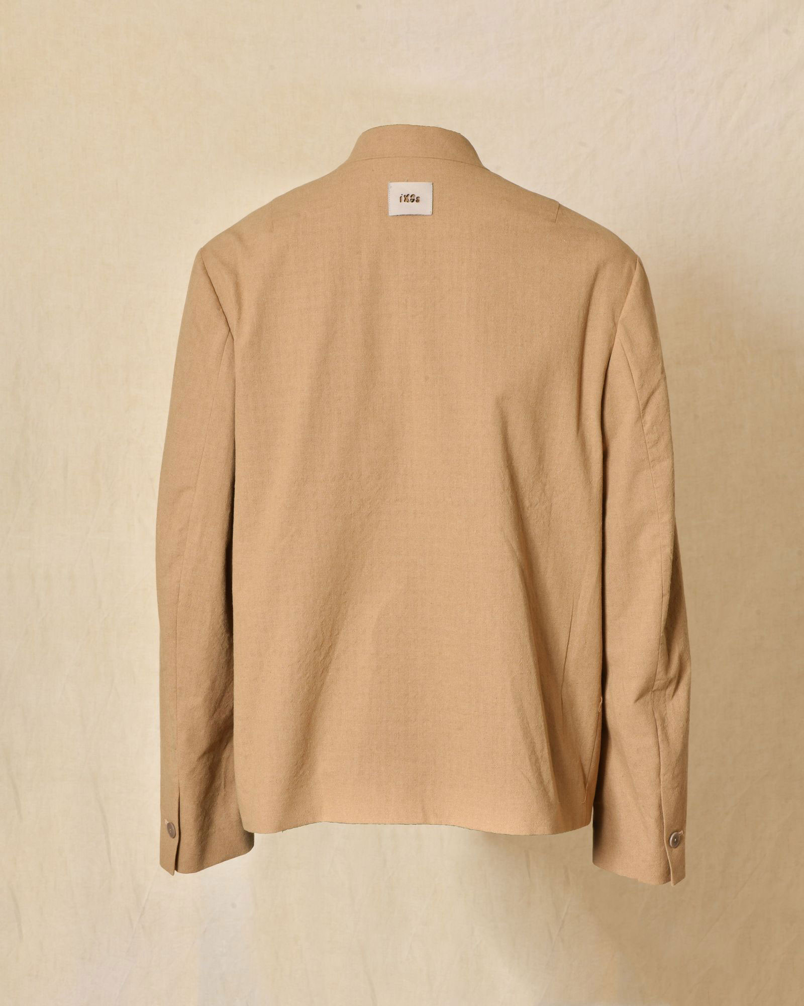 Veste camel à col officier Ixos