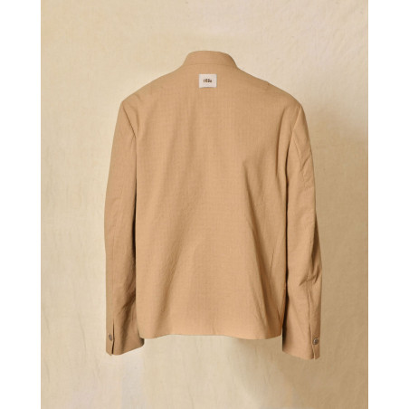 Veste camel à col officier Ixos